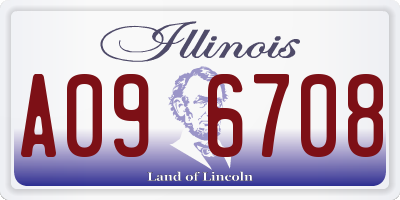 IL license plate A096708