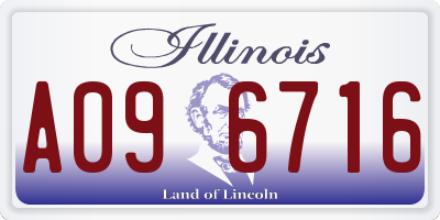 IL license plate A096716