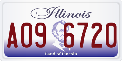 IL license plate A096720