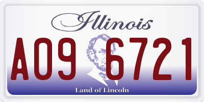 IL license plate A096721
