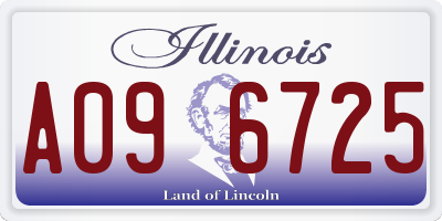IL license plate A096725