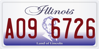 IL license plate A096726
