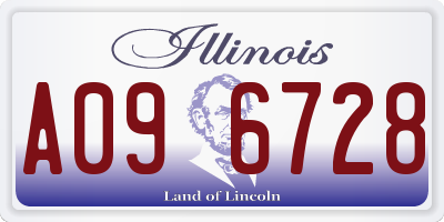 IL license plate A096728