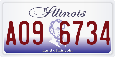 IL license plate A096734