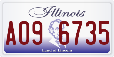 IL license plate A096735