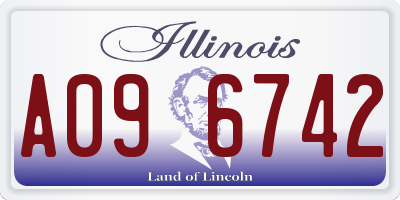 IL license plate A096742