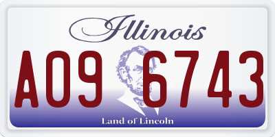 IL license plate A096743