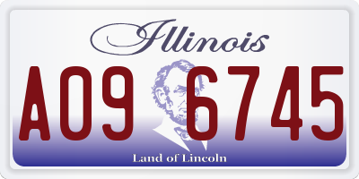 IL license plate A096745