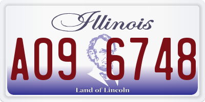IL license plate A096748