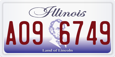 IL license plate A096749