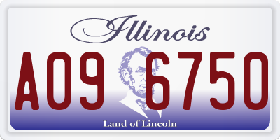 IL license plate A096750