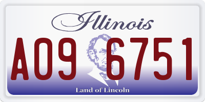 IL license plate A096751