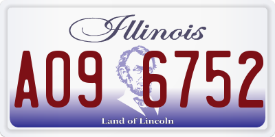 IL license plate A096752