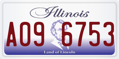 IL license plate A096753