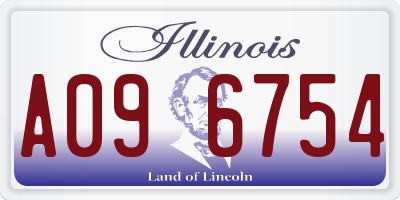 IL license plate A096754