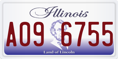 IL license plate A096755