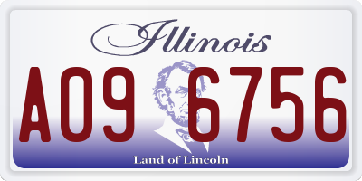 IL license plate A096756