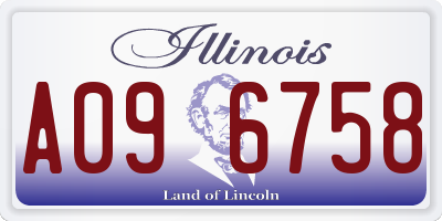 IL license plate A096758