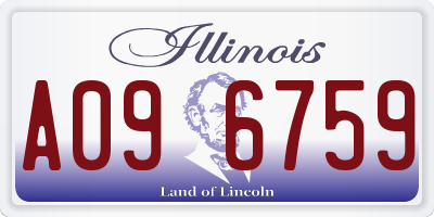 IL license plate A096759