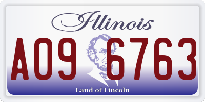 IL license plate A096763
