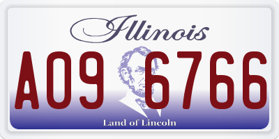 IL license plate A096766