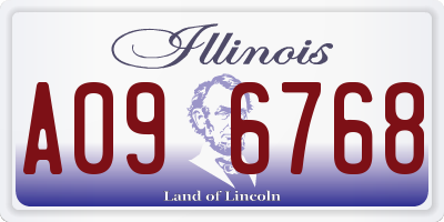 IL license plate A096768