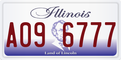IL license plate A096777