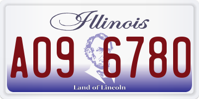 IL license plate A096780