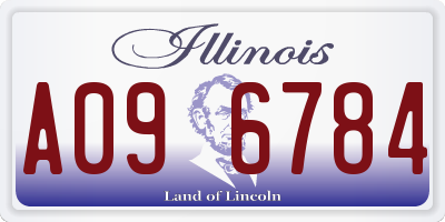 IL license plate A096784