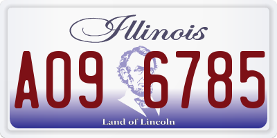 IL license plate A096785