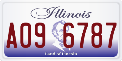 IL license plate A096787