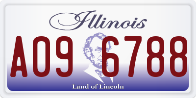 IL license plate A096788