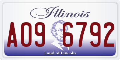 IL license plate A096792