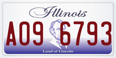 IL license plate A096793