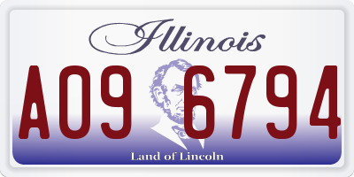 IL license plate A096794
