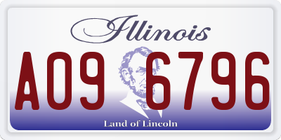 IL license plate A096796