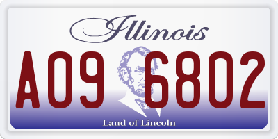 IL license plate A096802