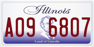 IL license plate A096807
