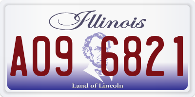 IL license plate A096821