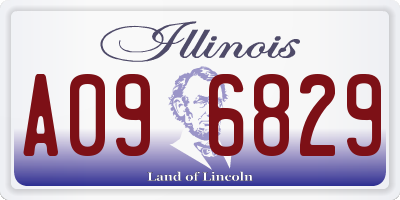 IL license plate A096829