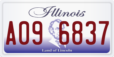 IL license plate A096837