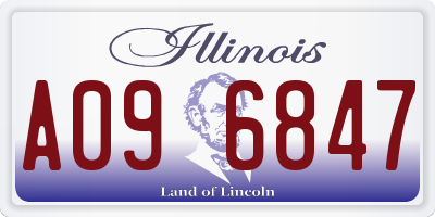 IL license plate A096847