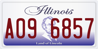 IL license plate A096857