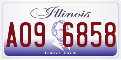 IL license plate A096858