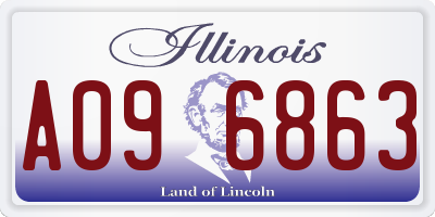 IL license plate A096863