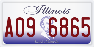 IL license plate A096865