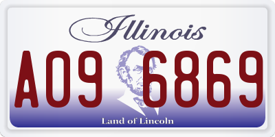 IL license plate A096869