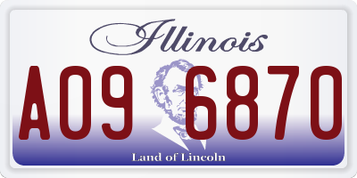 IL license plate A096870