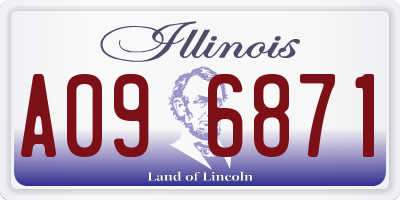 IL license plate A096871