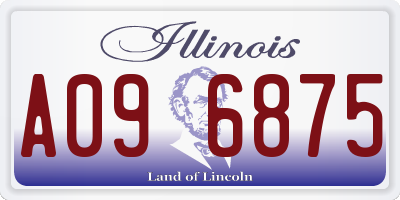 IL license plate A096875